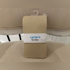 🤍 12~24 Mth Carter's Gold Soft Knit Baby Tights NWT